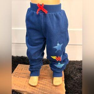 Wonder Woman Girls 7/8 Blue Star Print Bottoms Pockets Great